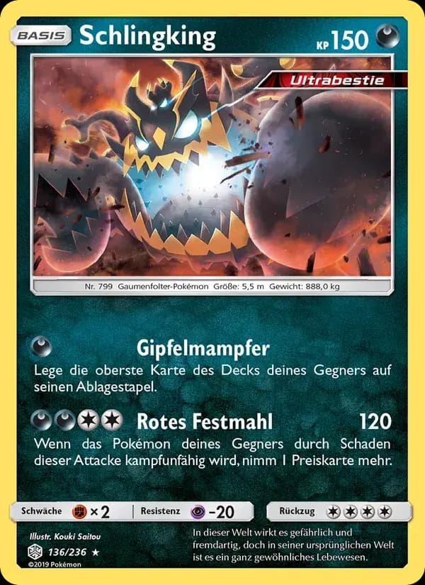 Schlingking — Welten im Wandel 136 German Pokémon card