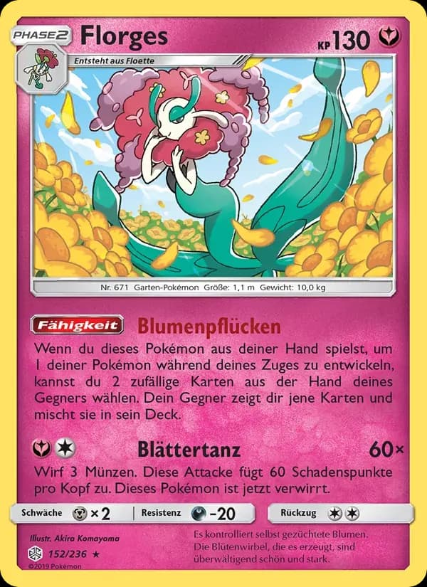 Florges — Welten im Wandel 152 German Pokémon card