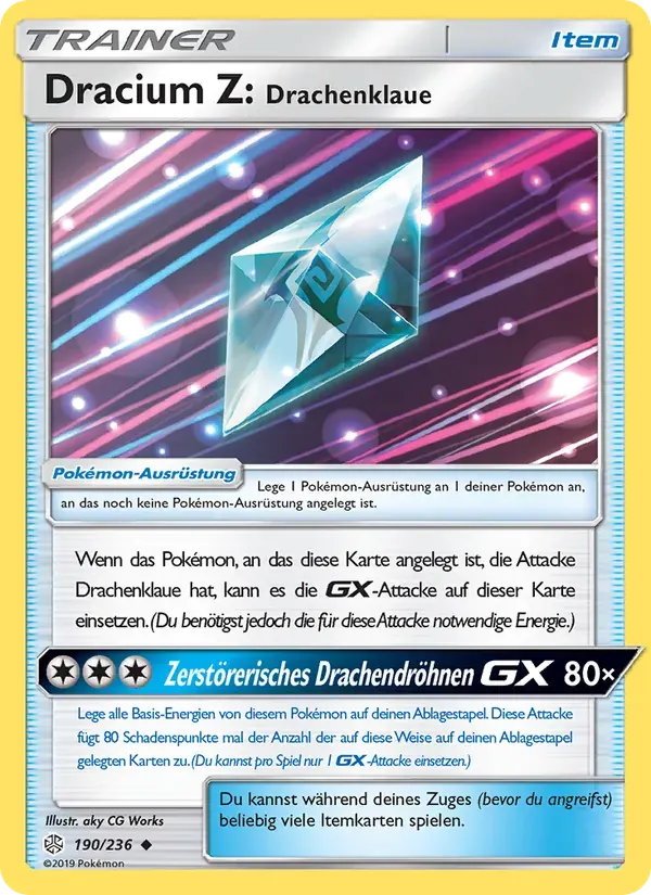Dracium Z: Drachenklaue — Welten im Wandel 190 German Pokémon card