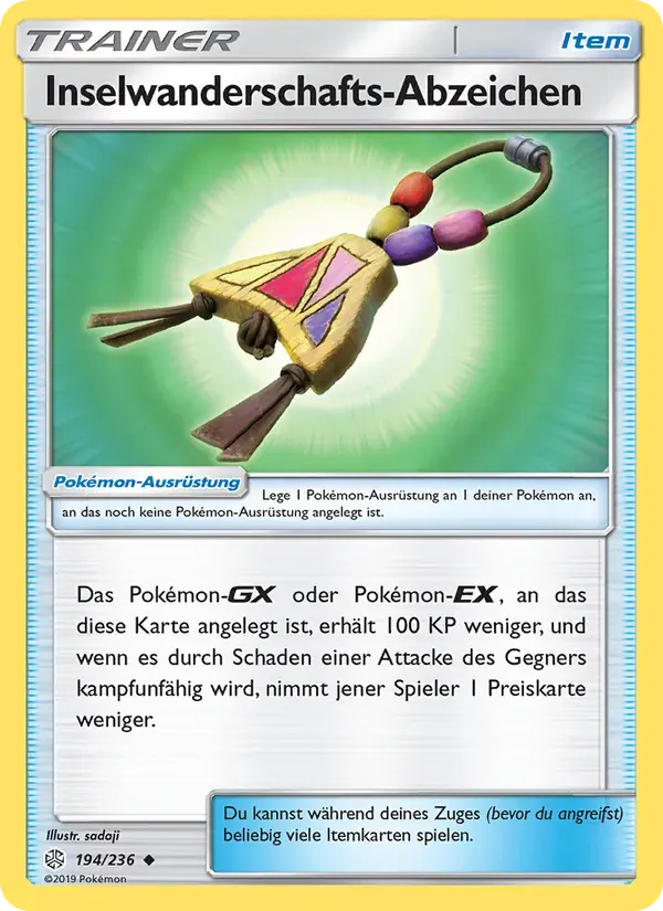 Inselwanderschafts-Abzeichen — Welten im Wandel 194 German Pokémon card