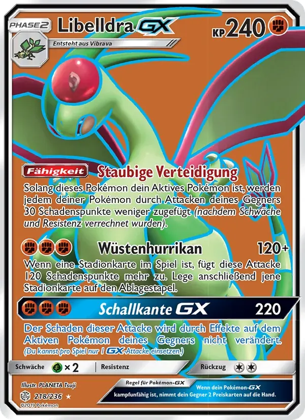 Libelldra GX — Welten im Wandel 218 German Pokémon card