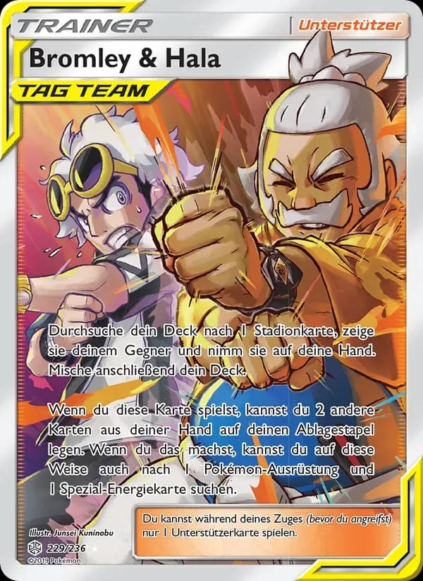 Bromley & Hala — Welten im Wandel 229 German Pokémon card