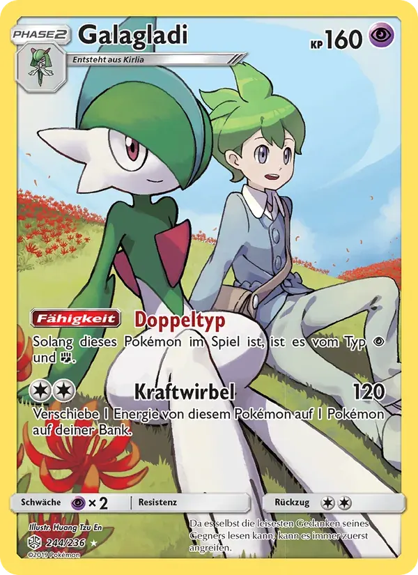 Galagladi — Welten im Wandel 244 German Pokémon card