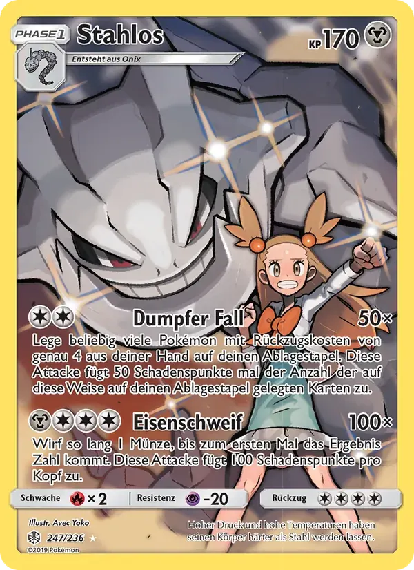 Stahlos — Welten im Wandel 247 German Pokémon card