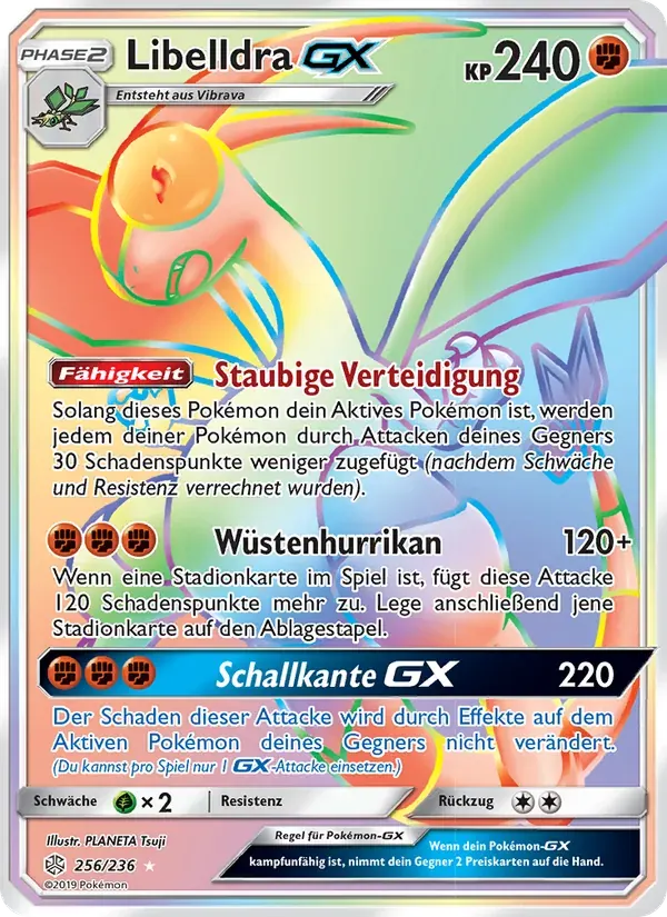 Libelldra GX — Welten im Wandel 256 German Pokémon card