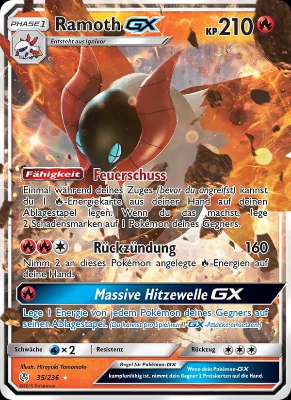 Ramoth GX — Welten im Wandel 35 German Pokémon card
