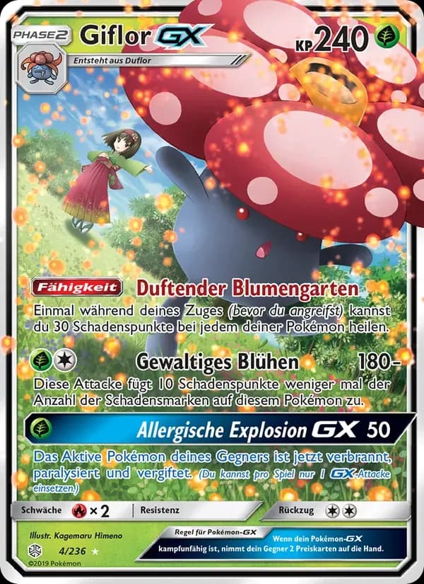 Giflor GX — Welten im Wandel 4 German Pokémon card