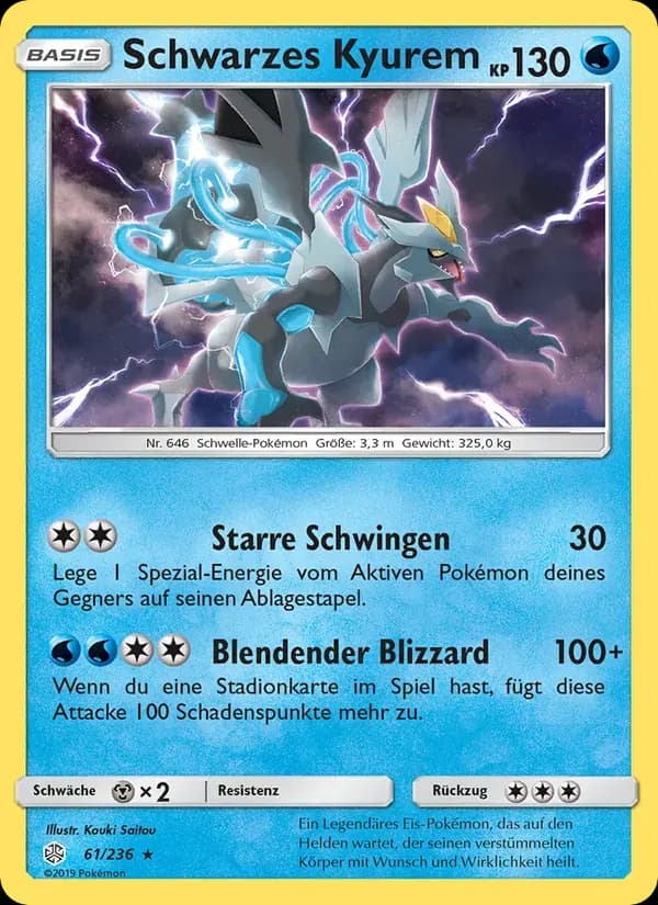 Schwarzes Kyurem — Welten im Wandel 61 German Pokémon card