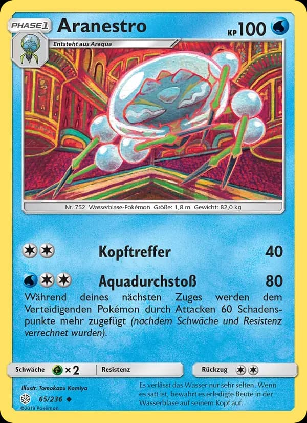 Aranestro — Welten im Wandel 65 German Pokémon card
