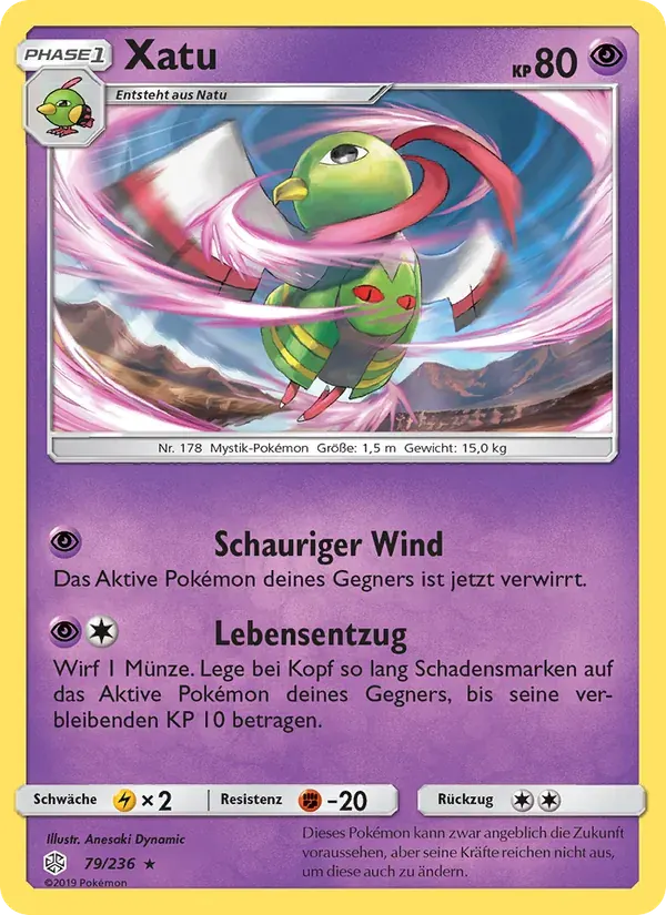 Xatu — Welten im Wandel 79 German Pokémon card
