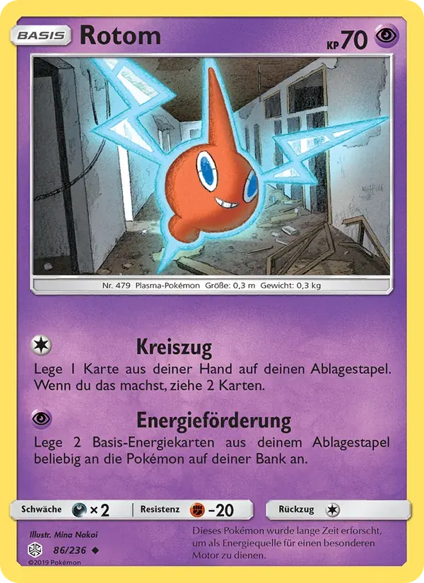 Rotom — Welten im Wandel 86 German Pokémon card
