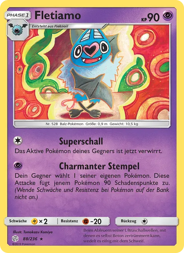 Fletiamo — Welten im Wandel 88 German Pokémon card