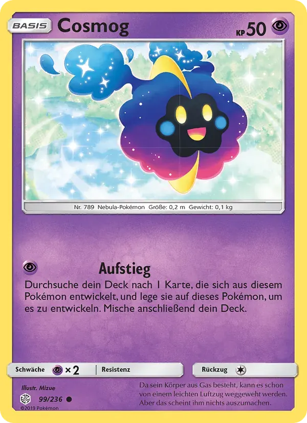 Cosmog — Welten im Wandel 99 German Pokémon card