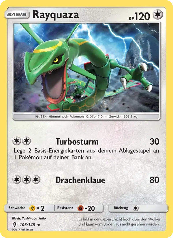 Rayquaza — Stunde der Wächter 106 German Pokémon card
