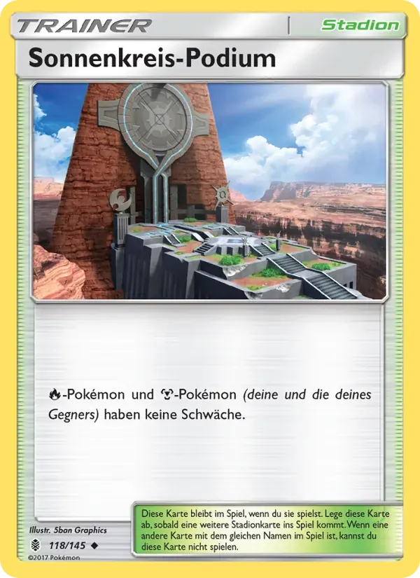 Sonnenkreis-Podium — Stunde der Wächter 118 German Pokémon card