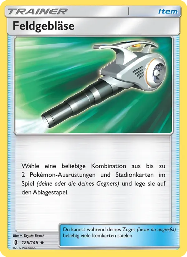 Feldgebläse — Stunde der Wächter 125 German Pokémon card