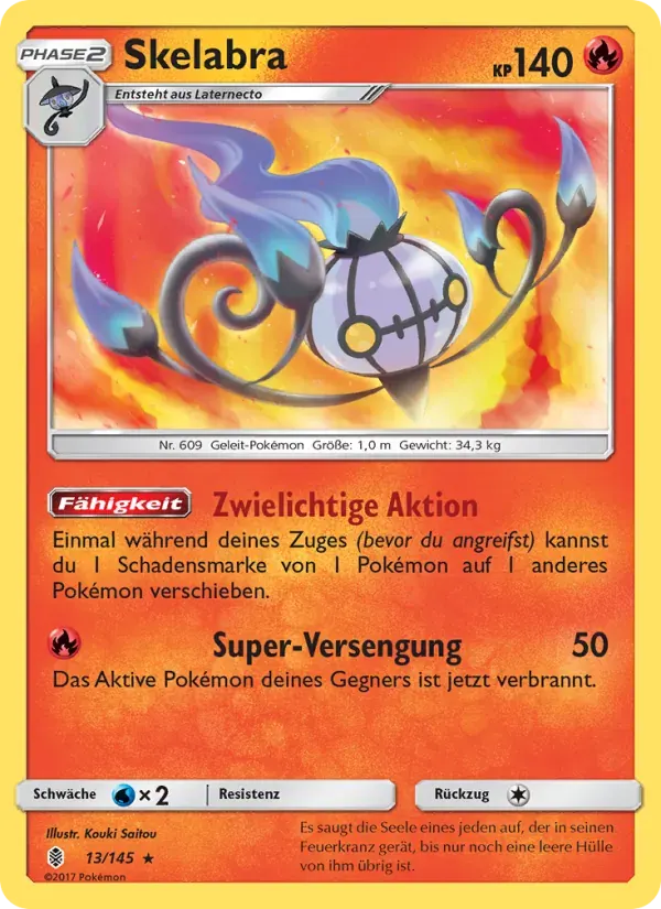 Skelabra — Stunde der Wächter 13 German Pokémon card