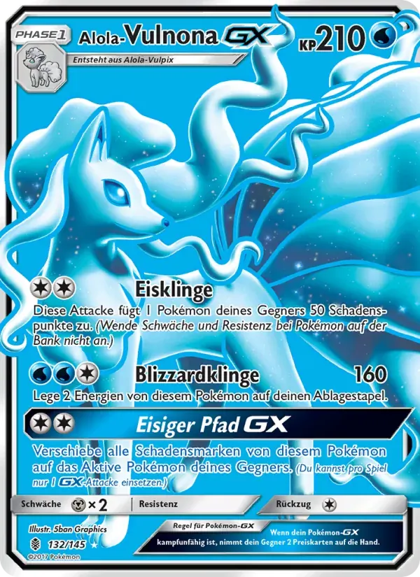 Alola Vulnona GX — Stunde der Wächter 132 German Pokémon card