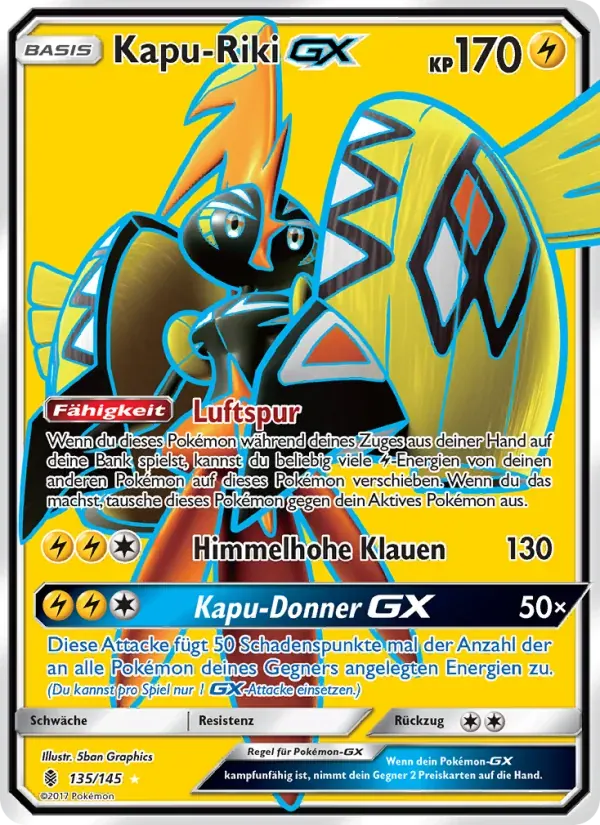 Kapu-Riki GX — Stunde der Wächter 135 German Pokémon card