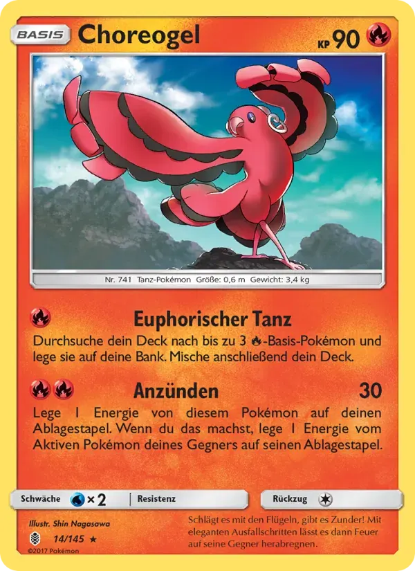 Choreogel — Stunde der Wächter 14 German Pokémon card
