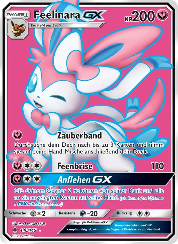 Feelinara GX — Stunde der Wächter 140 German Pokémon card