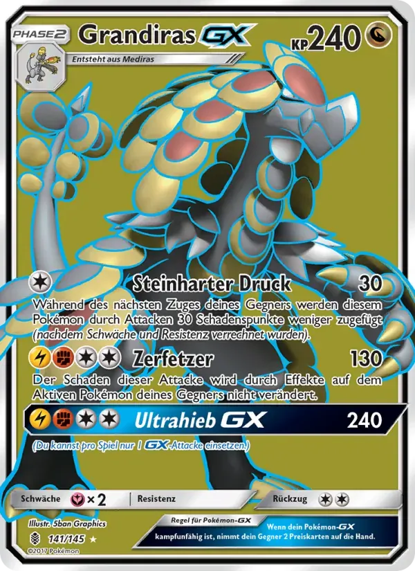 Grandiras GX — Stunde der Wächter 141 German Pokémon card