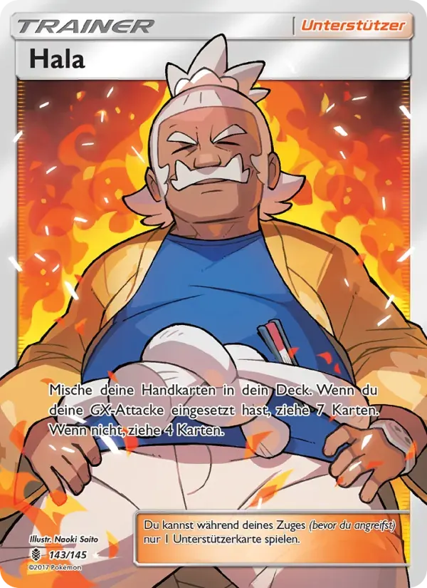 Hala — Stunde der Wächter 143 German Pokémon card