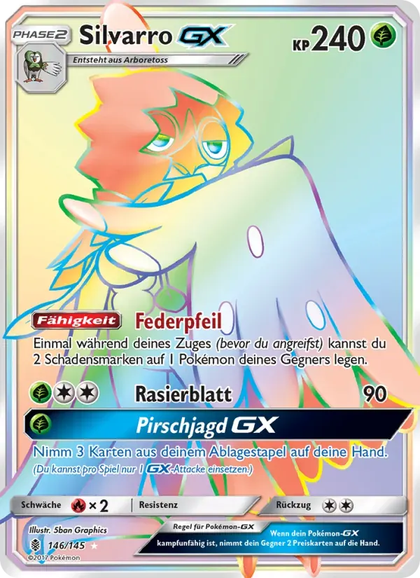 Silvarro GX — Stunde der Wächter 146 German Pokémon card
