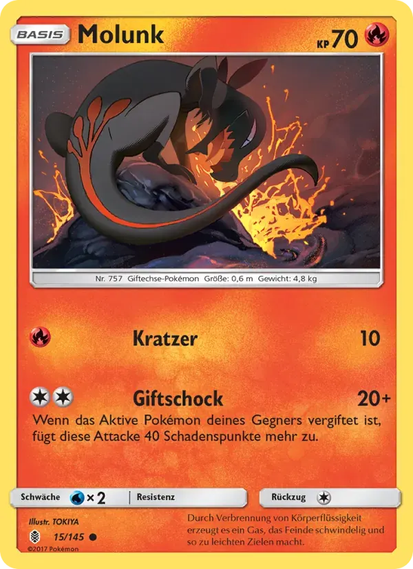 Molunk — Stunde der Wächter 15 German Pokémon card