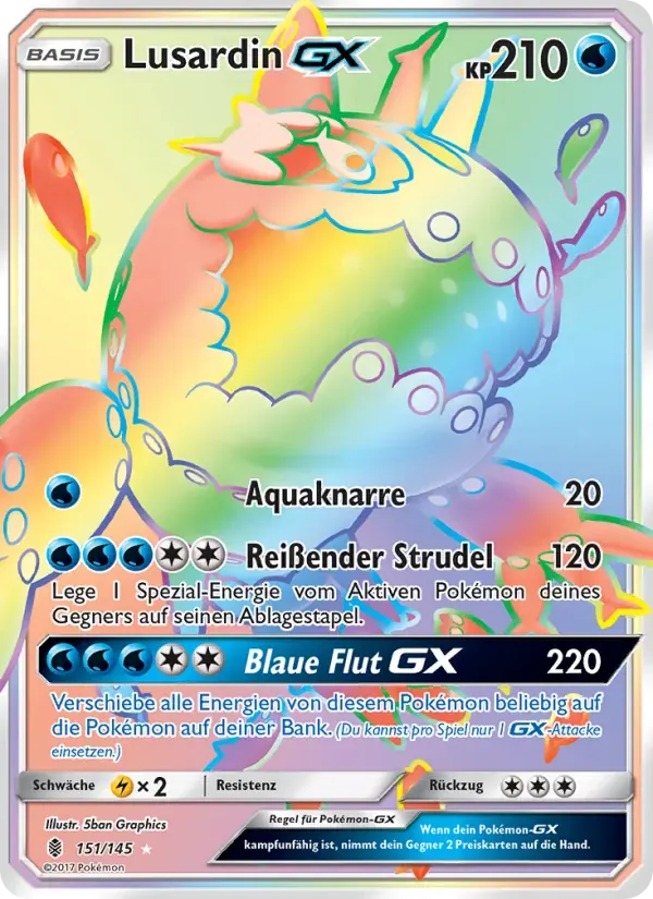 Lusardin GX — Stunde der Wächter 151 German Pokémon card