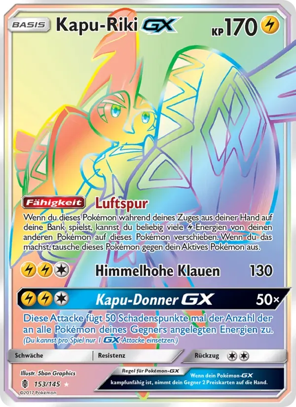 Kapu-Riki GX — Stunde der Wächter 153 German Pokémon card