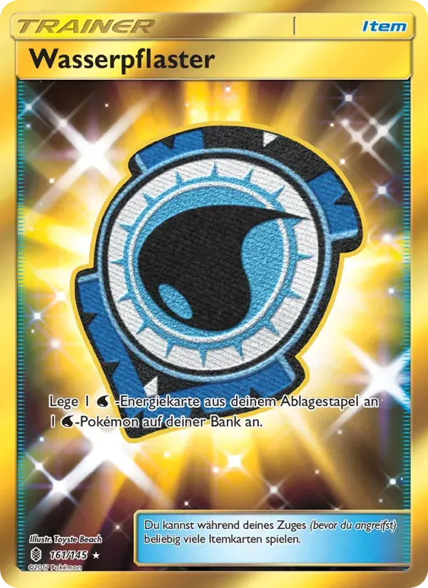 Wasserpflaster — Stunde der Wächter 161 German Pokémon card