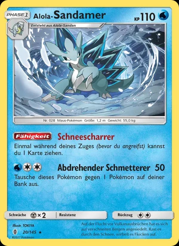 Alola-Sandamer — Stunde der Wächter 20 German Pokémon card