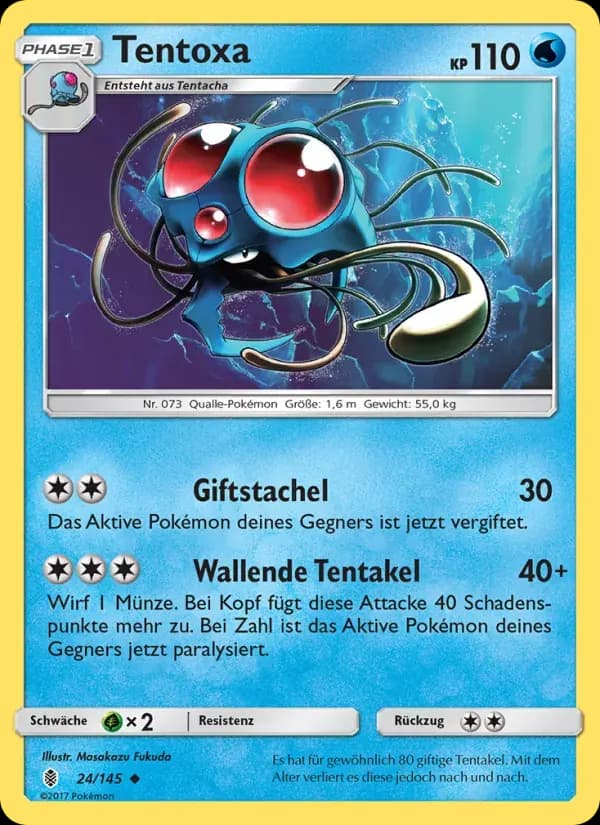 Tentoxa — Stunde der Wächter 24 German Pokémon card