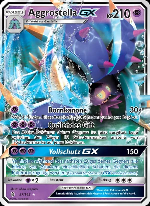 Aggrostella GX — Stunde der Wächter 57 German Pokémon card