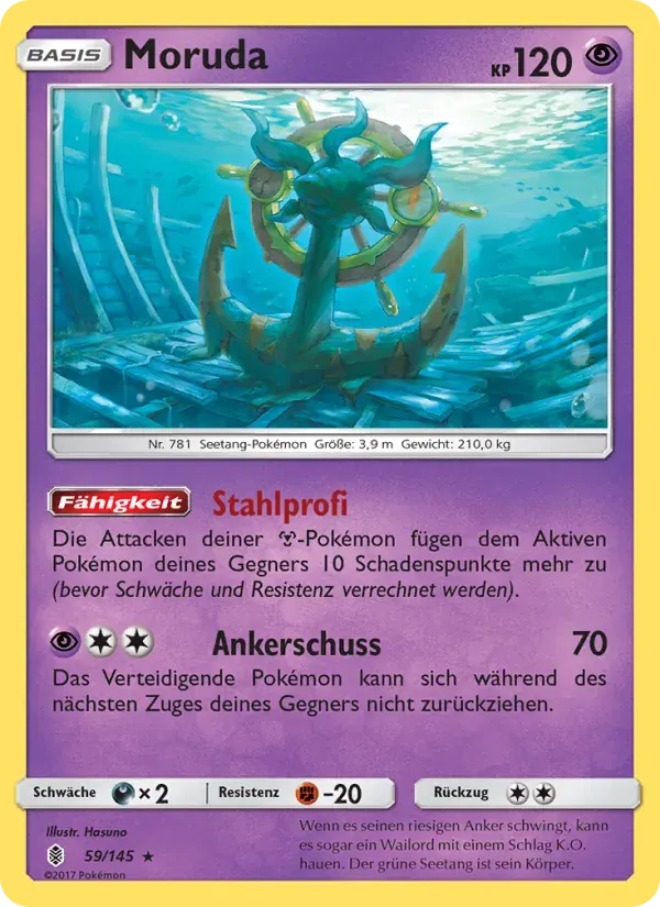 Moruda — Stunde der Wächter 59 German Pokémon card