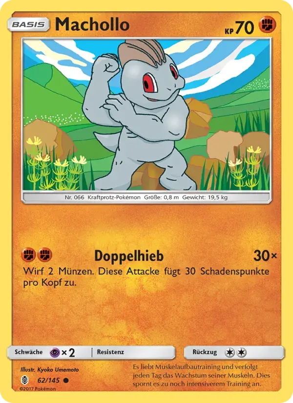 Machollo — Stunde der Wächter 62 German Pokémon card