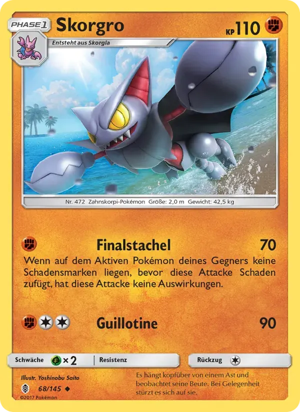 Skorgro — Stunde der Wächter 68 German Pokémon card