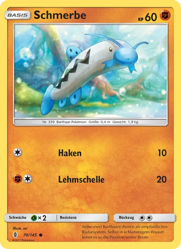 Schmerbe — Stunde der Wächter 70 German Pokémon card