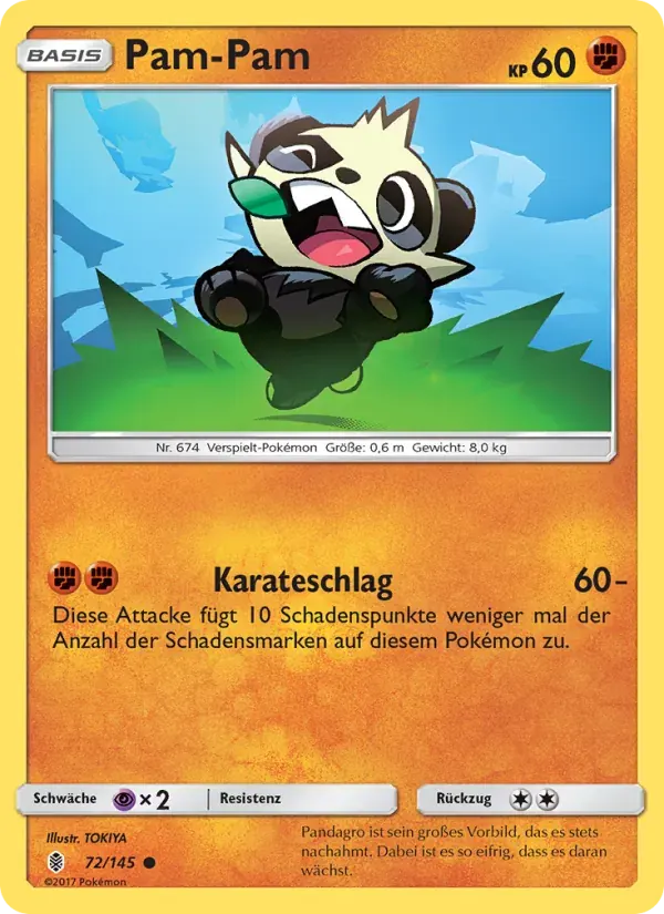 Pam-Pam — Stunde der Wächter 72 German Pokémon card