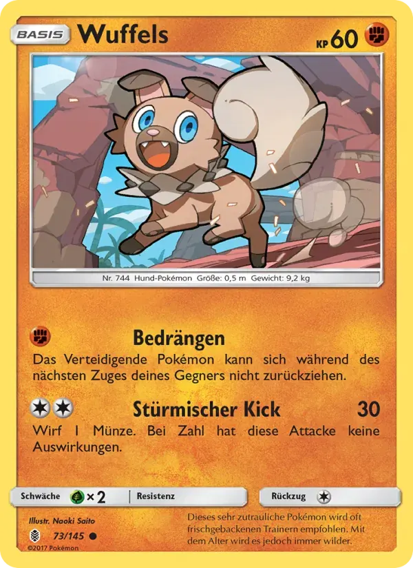 Wuffels — Stunde der Wächter 73 German Pokémon card
