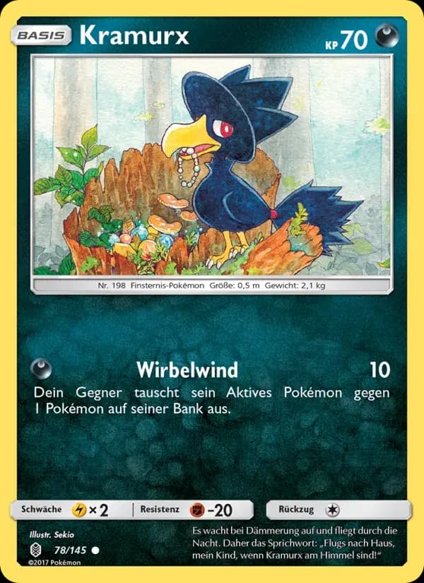 Kramurx — Stunde der Wächter 78 German Pokémon card