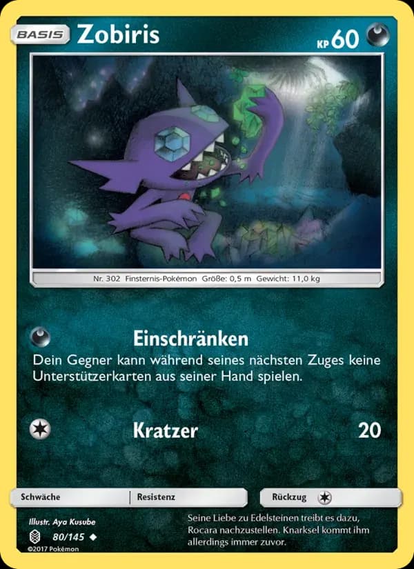 Zobiris — Stunde der Wächter 80 German Pokémon card