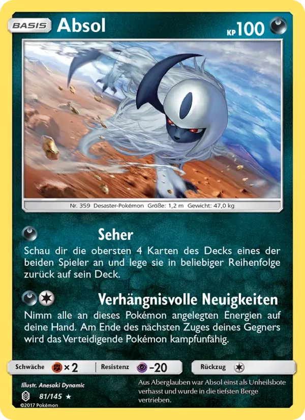 Absol — Stunde der Wächter 81 German Pokémon card