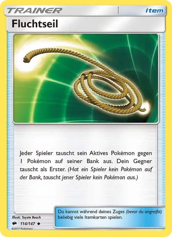 Fluchtseil — Nacht in Flammen 114 German Pokémon card