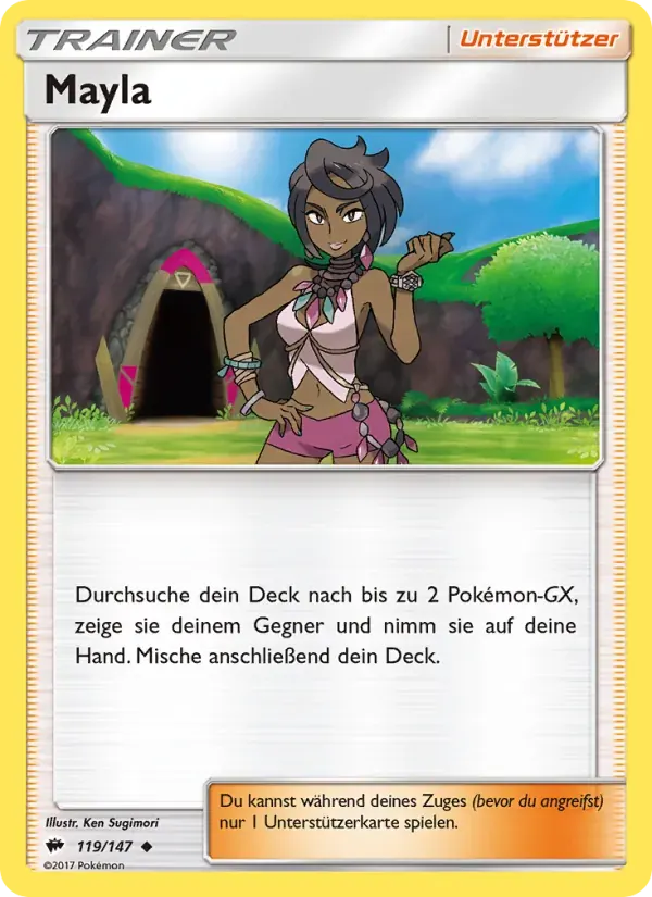 Mayla — Nacht in Flammen 119 German Pokémon card