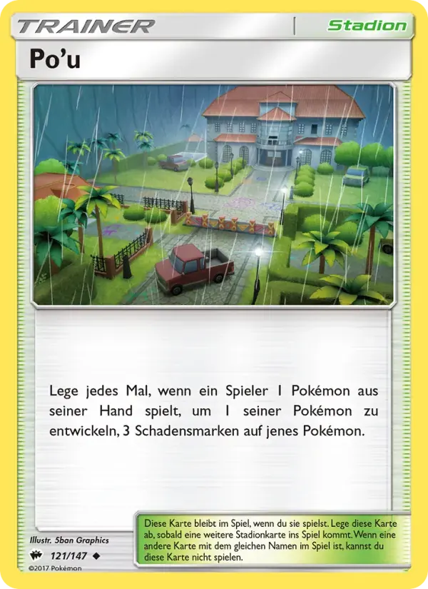 Po’u — Nacht in Flammen 121 German Pokémon card