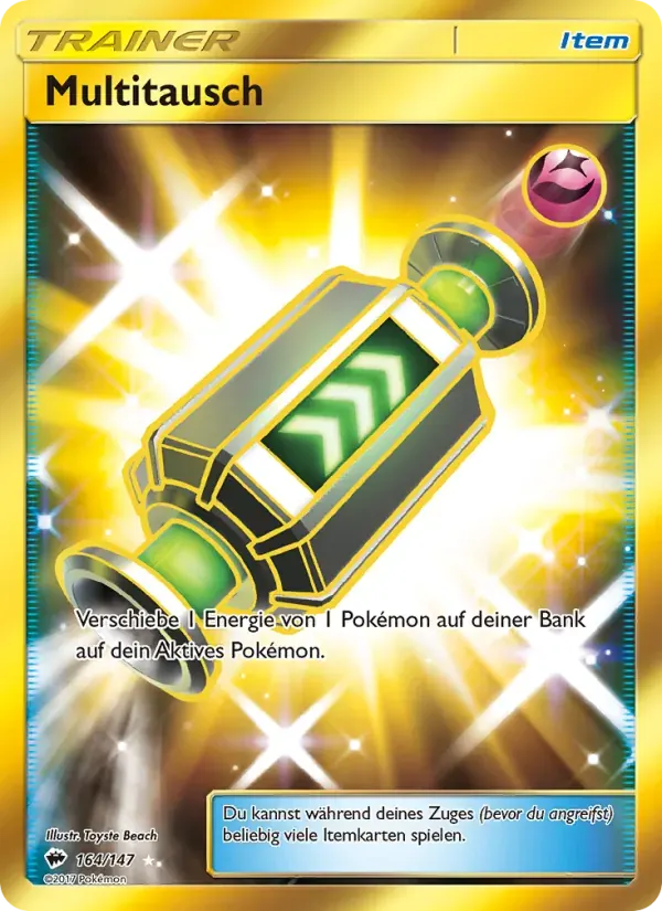 Multitausch — Nacht in Flammen 164 German Pokémon card