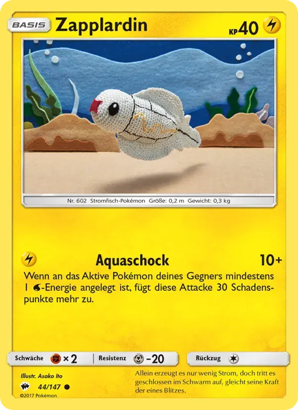 Zapplardin — Nacht in Flammen 44 German Pokémon card