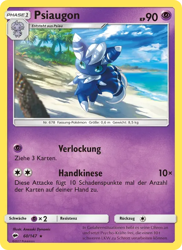 Psiaugon — Nacht in Flammen 60 German Pokémon card